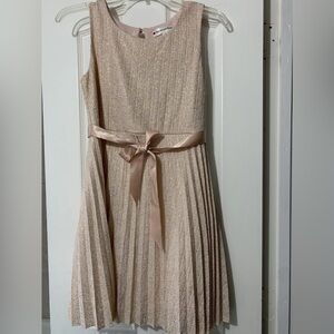 Chic Shimmering Girld Dress with Satin Ribbon 16